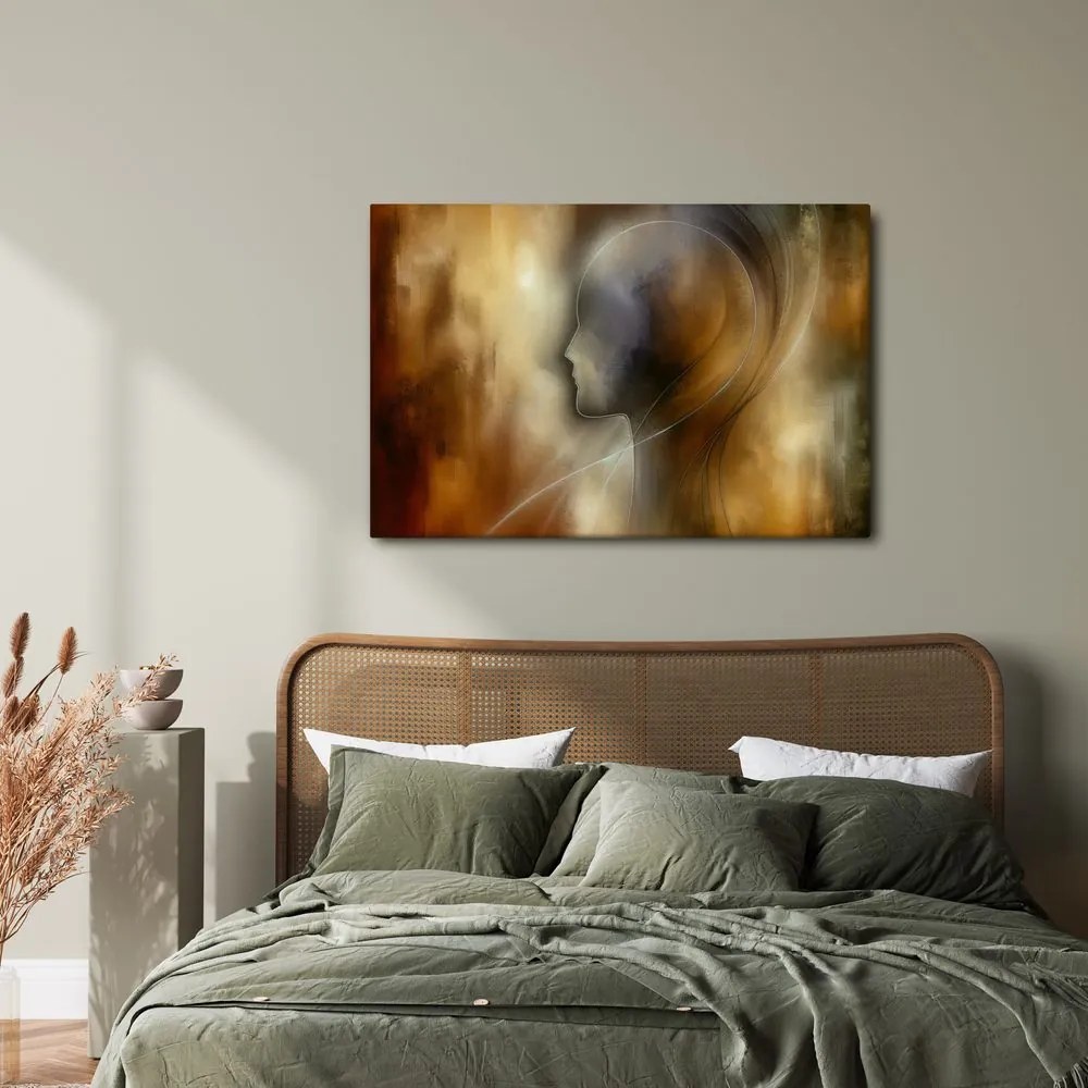 Tablou siluetă abstractă în ceață