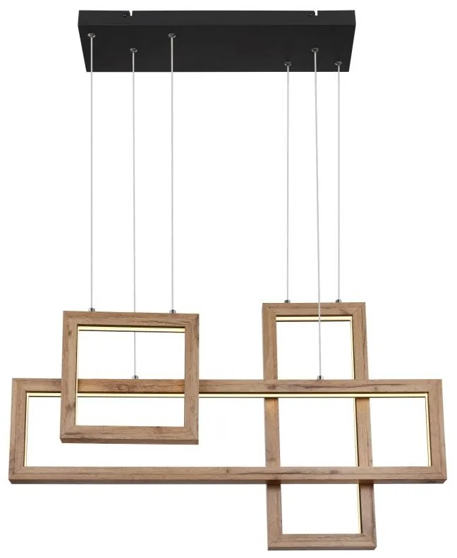 Lustra LED suspendata design indistrial Mandera negru 80x15cm