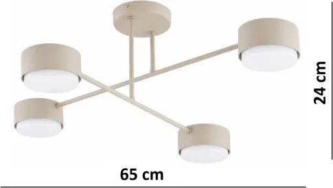 Brilagi - Lustră LED aplicată MONO 4xGX53/30W/230V bej