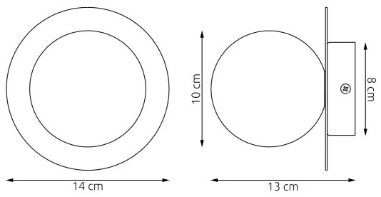 Aplica de perete AMERICANA 1xG9/8W/230V gri
