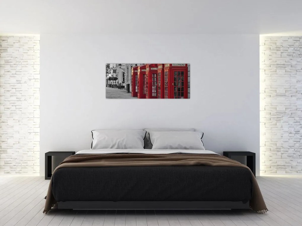 Tablou - Cutii telefonice din Londra (120x50 cm)