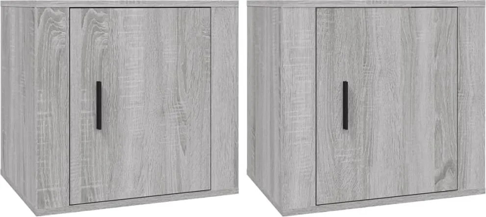 vidaXL Noptiere, 2 buc., gri sonoma, 50x39x47 cm