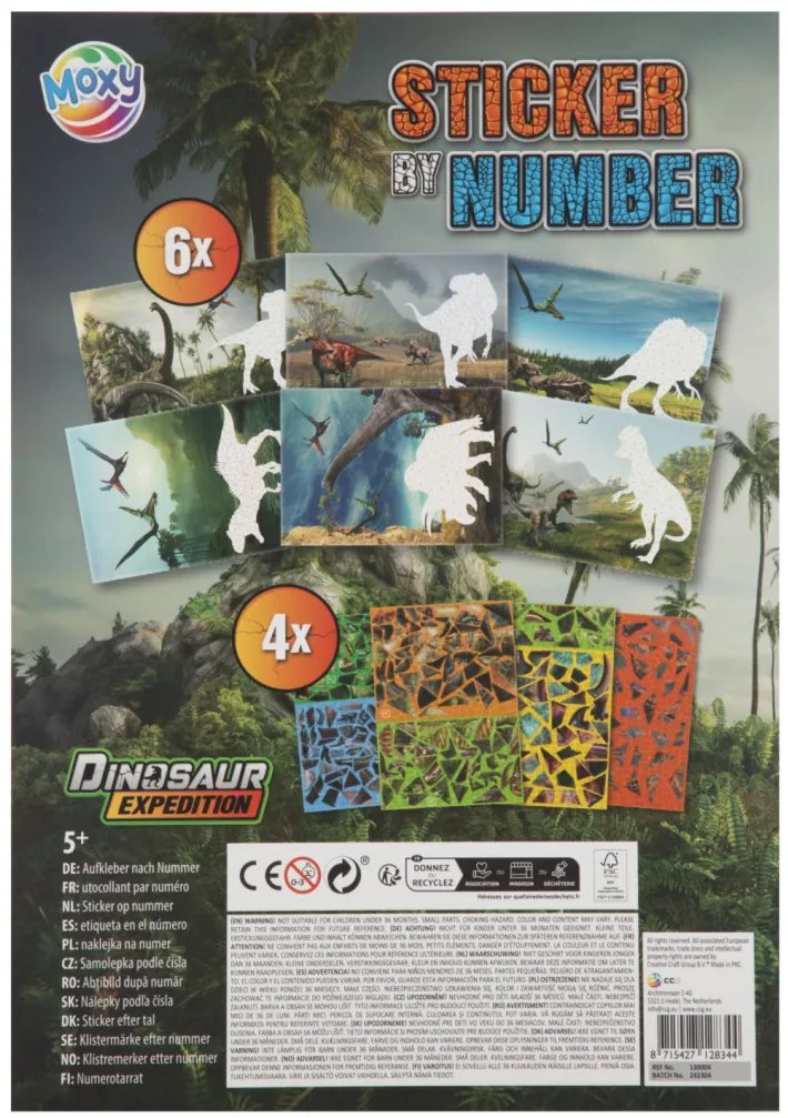 Dinozaur Expedition set de autocolante puzzle