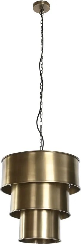 Lustră suspendată din metal, auriu, cu 3 abajururi, 41 x 42 cm, „Vichy”