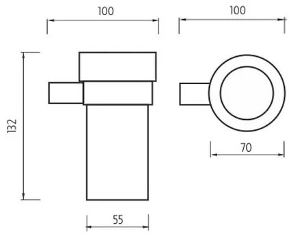 Suport de perete pentru periuțe de dinți NIMCO BR 11058W-26 BORMO sticlă mată/crom lucios