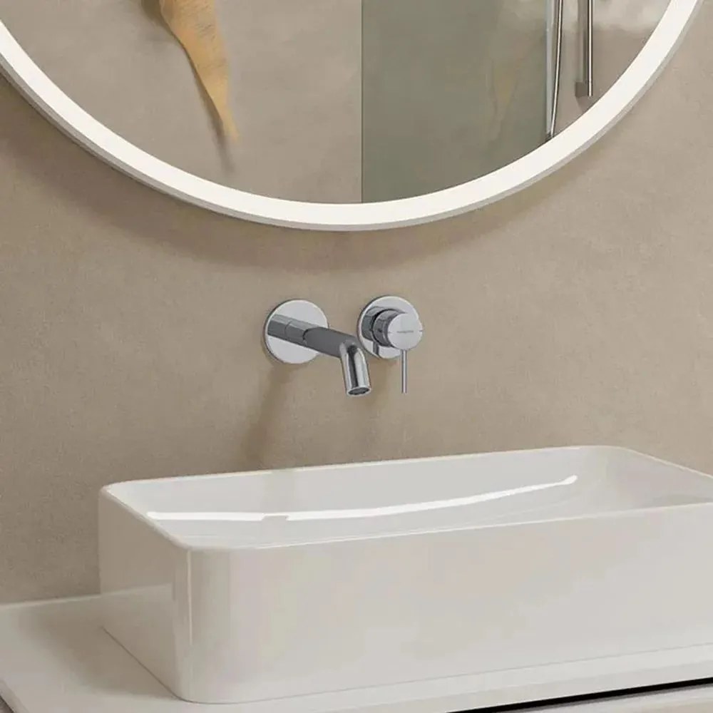 Baterie lavoar incastrata Hansgrohe Tecturis S crom lucios fara corp incastrat