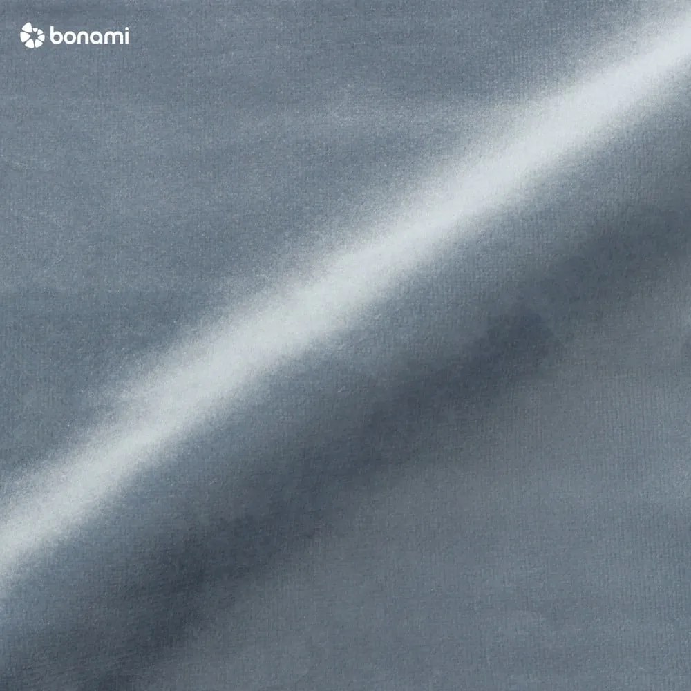 Pat matrimonial albastru deschis tapițat cu spațiu de depozitare cu somieră 140x200 cm Elio – Milo Casa