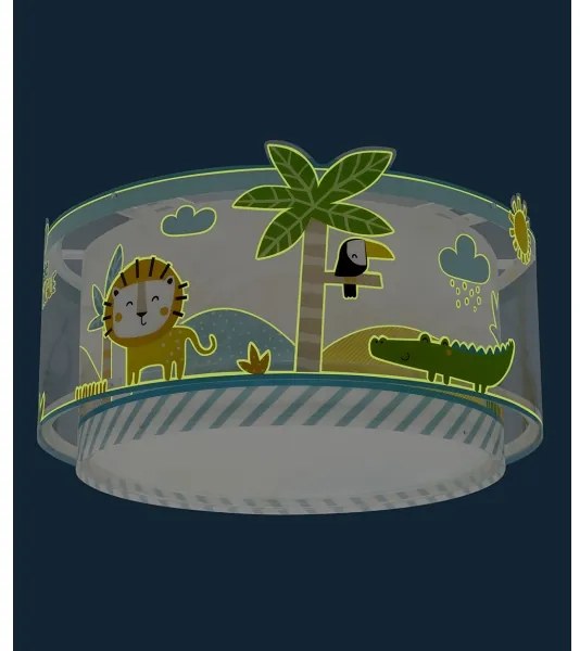Plafonieră pentru copii JUNGLE 2xE27/15W/230V Dalber 76116