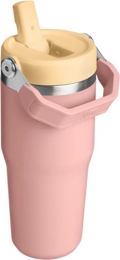 Termos piersică din oțel inoxidabil 410 ml IceFlow™ Flip Straw 2.0 Tumbler Peach Rose – Stanley