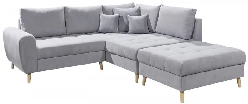 Coltar dreapta Alice, 3 locuri, 249 x 175 x 94 cm, gri deschis