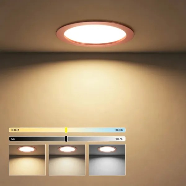 Immax NEO 07331L - LED reglabil, corp încastrat DOWN, 36W/230V, Wi‑Fi Tuya, Ø 23 cm, roz