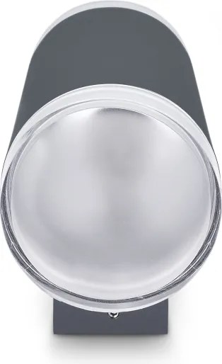 Brilagi - Aplica de perete LED RGBW pentru exterior MATERA, 2x GU10, 6W, 230V, antracit, IP54