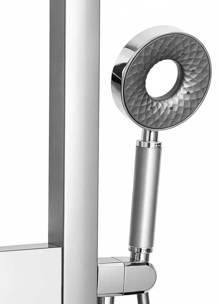 Panou de duș cu hidromasaj Aquajet crom