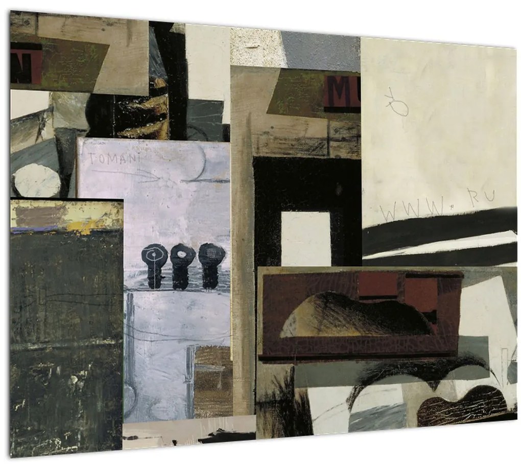 Tablou pe sticlă - Cubism (70x50 cm)