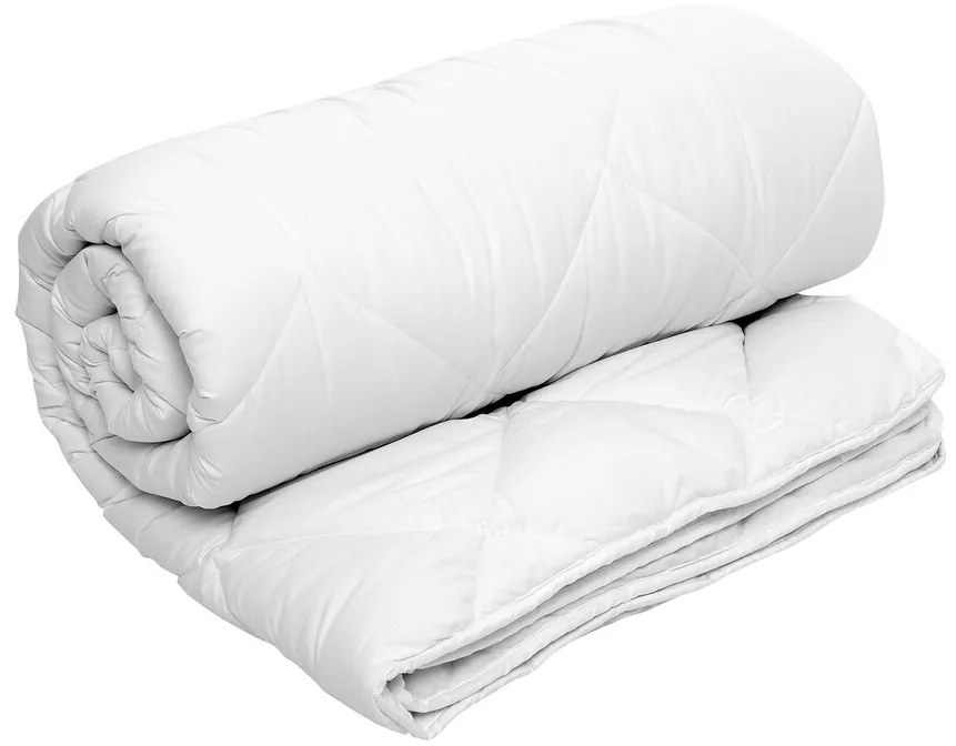 Set blanche 2 perne microfibra si pilota matlasata, 350g/mp