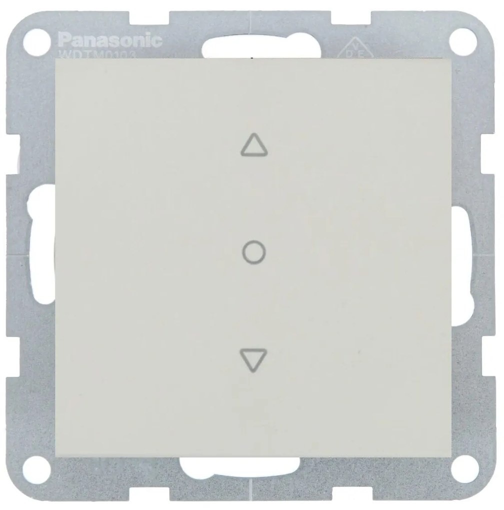 Intrerupator jaluzele 10A, IP20, Sandstone, Panasonic Karre Plus 55 Soft Touch