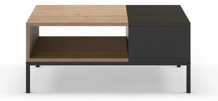 Măsuță de cafea neagră/în culoare naturală 56x90 cm Cailin – Marckeric