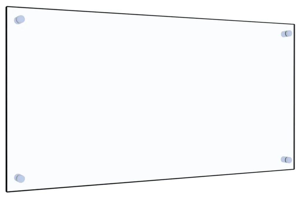 vidaXL Panou antistropi bucătărie transparent 80x40 cm sticlă securiz.
