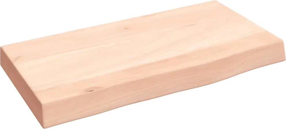 vidaXL Poliță de perete, 40x20x4 cm, lemn masiv de stejar netratat