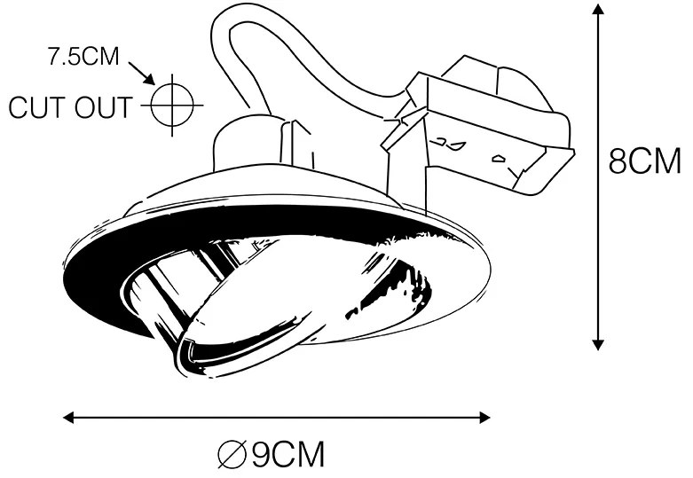 Spot încastrat inteligent din oțel, înclinabil, cu Wifi GU10 - Cisco