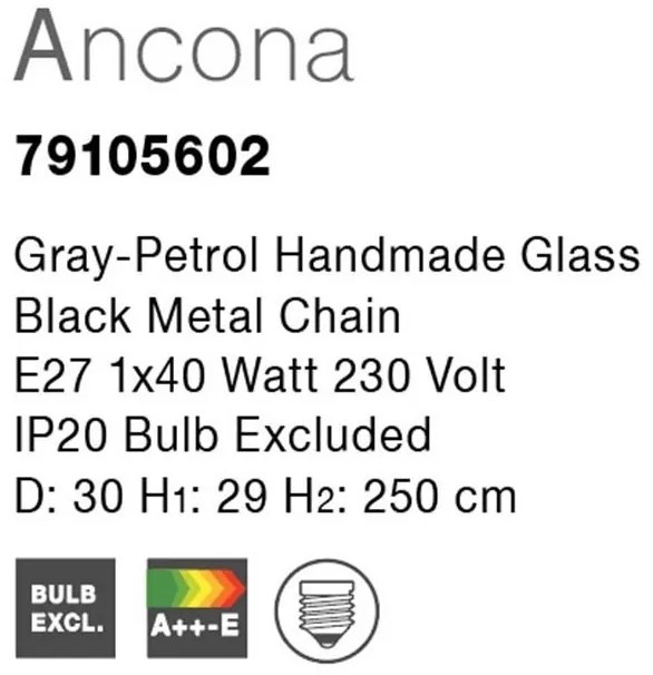 Pendul design decorativ Ancona gri