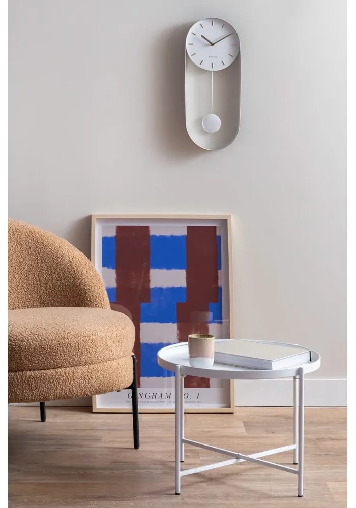 Măsuță de cafea albă rotundă din metal ø 50 cm Meseta – Leitmotiv