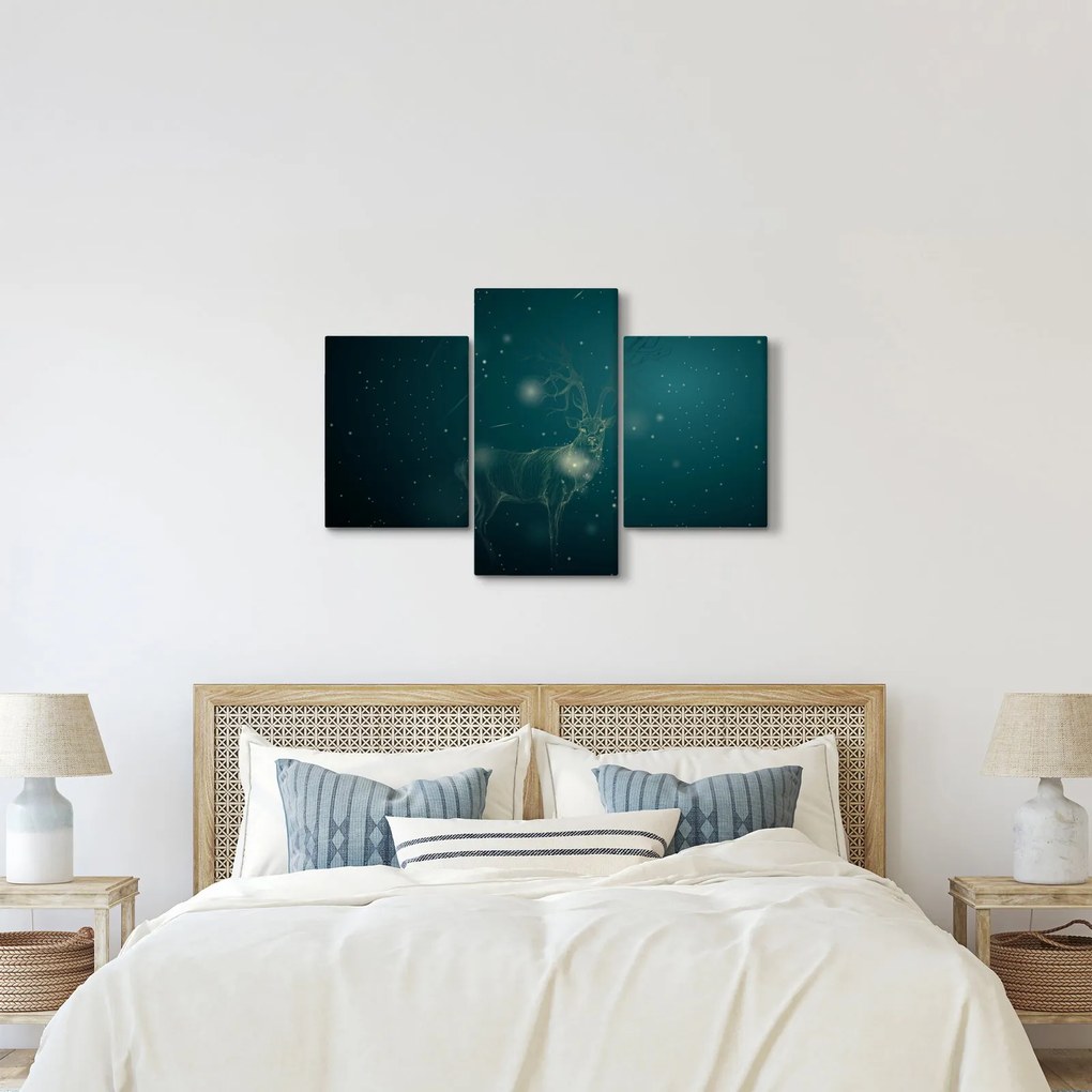 Tablou - Cerb magic noaptea (90x60 cm)