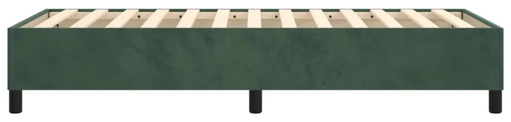 Cadru de pat box spring, verde inchis, 90x200 cm, catifea Verde inchis, 35 cm, 90 x 200 cm