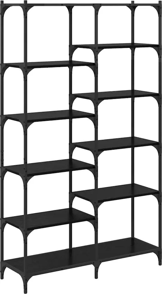 vidaXL Raft pentru cărți Stejar negru 100 x 32 x 170 cm Lemn compozit