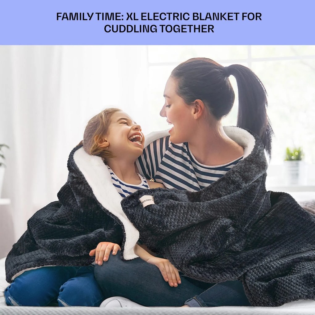 Klarstein DR Watson Deluxe XL, pătură electrică, 160 W, 9 nivele de încălzire, 200 x 180 cm