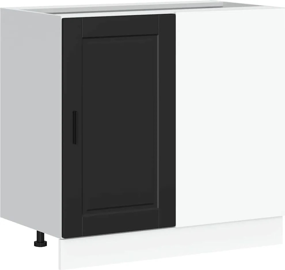 vidaXL Dulap de bucătărie „Porto” negru, lemn stratificat