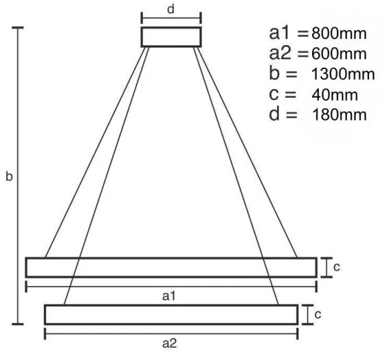 Lustră LED dimabilă pe cablu LED/100W/230V 3000-6500K + telecomandă