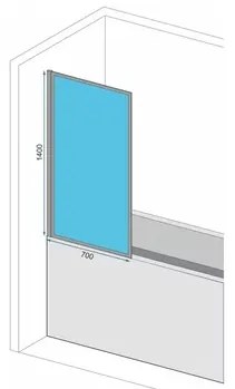 Paravan de cada Rea Elegant auriu periat 70x140 cm