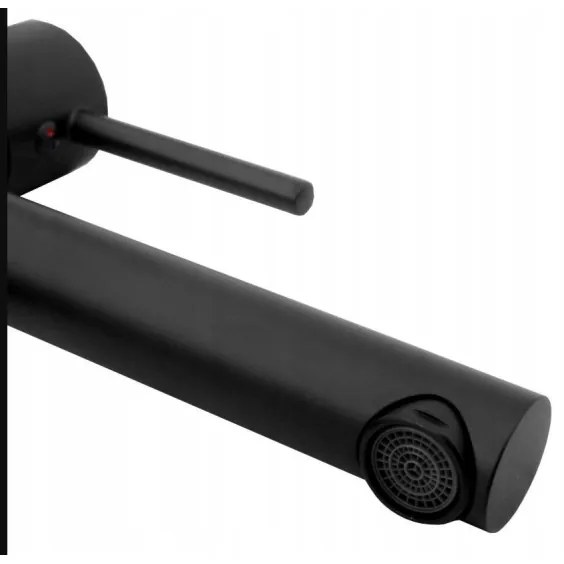 Baterie pentru lavoar TESS, 31,5 cm, neagră - REA-B0229