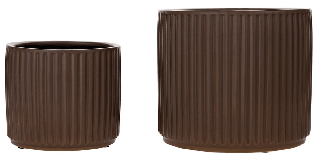 Ghiveci de ceramică, maro mat, KELSO TIP 2