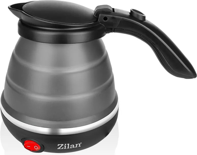 Fierbator pliabil Zilan ZLN1986 pentru voiaj, Putere 750W, Capacitate 0.5L, Protectie la supraincalzire, Baza din inox si carcasa din silicon durabil