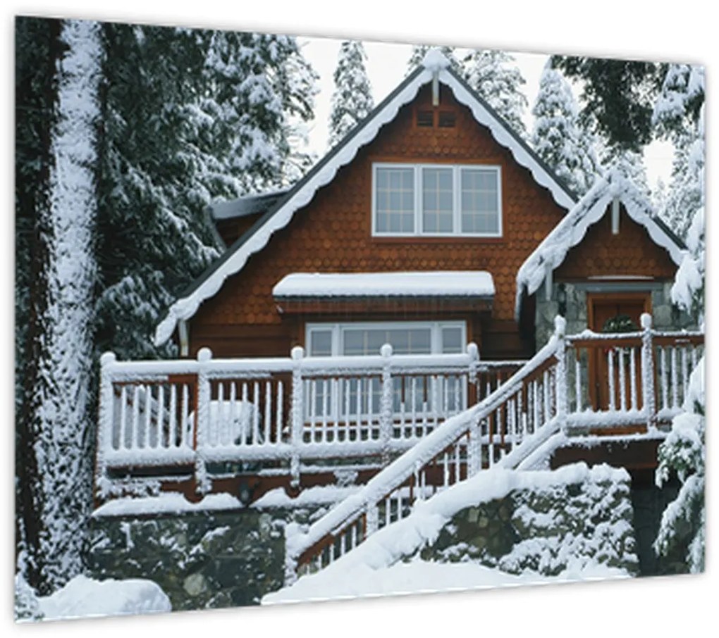 Tablou - Cabană din lemn (70x50 cm)