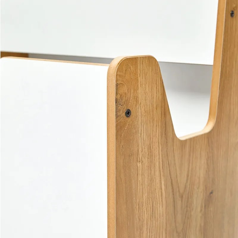 Raft Crane MDF alb-natural 57x34x44 cm