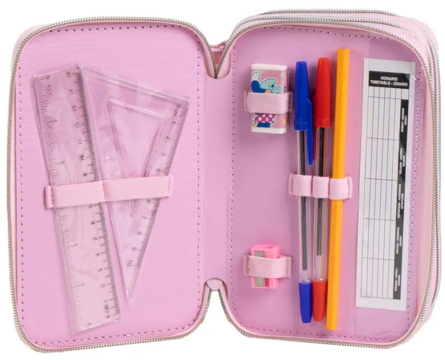 Disney Minnie Music penar echipat cu 3 compartimente