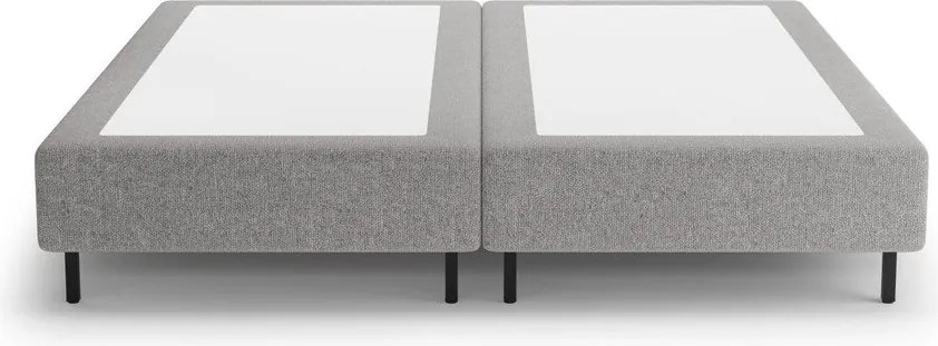 Pat matrimonial gri tapițat fără tăblie 140x200 cm Whale – Micadoni