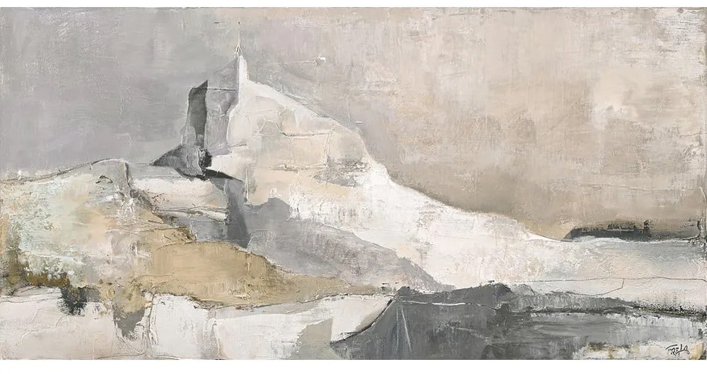 Tablou cu detalii pictate manual 140x70 cm Nordic Shapes – Malerifabrikken