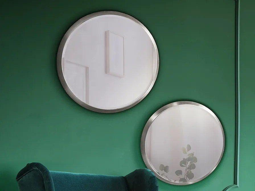 Oglinda decorativa rotunda 54cm Aries silver SV-119139