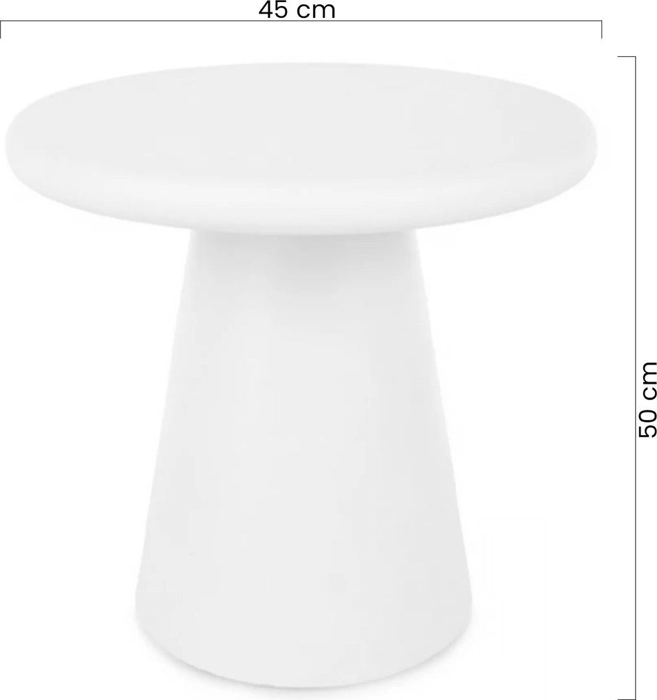 Măsuță de cafea rotundă Clav 45 cm - bej