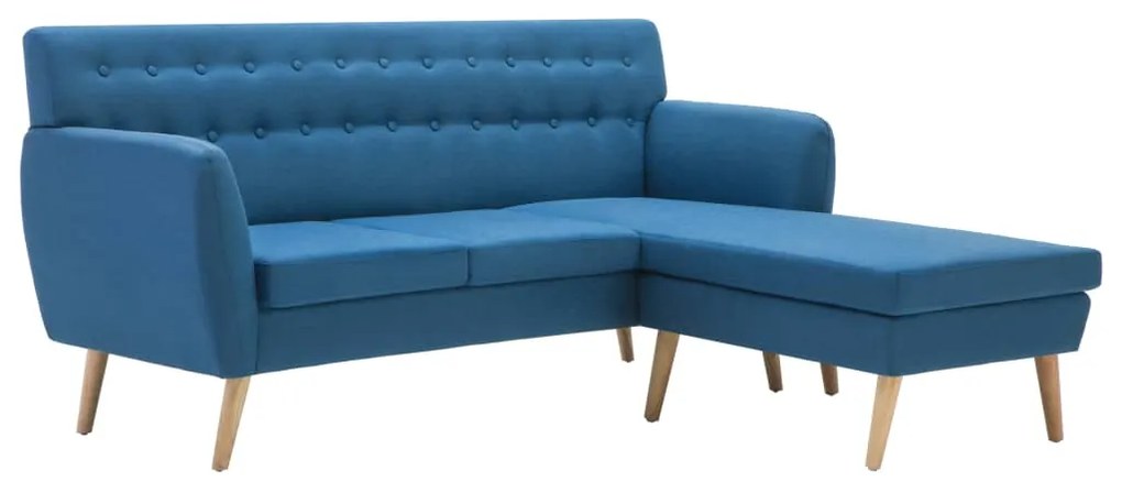 247025 vidaXL Canapea formă L, material textil, 171,5x138x81,5 cm, albastru