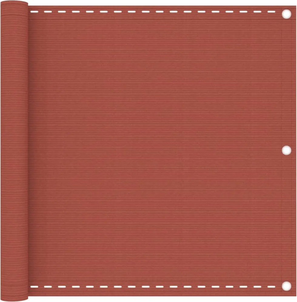 vidaXL Paravan de balcon, cărămiziu, 90x300 cm, HDPE