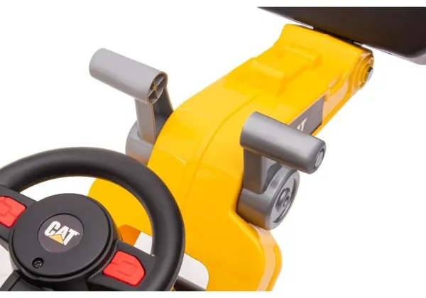 Încărcător frontal fără pedale pentru copii CAT galben/negru