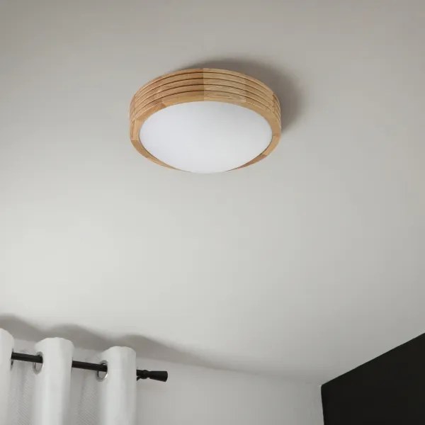 Brilagi - Lampă LED de tavan CARVALHO MODERN SLIM 1xE27/60W/230V diametru 27,5 cm stejar
