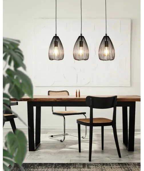 Eglo 49142 - Lustră pe cablu CLEVEDON 3xE27/60W/230V