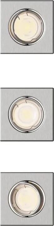 Philips - Set de 3 spoturi încastrate PERIDOT, 1xGU10/7W/230V, argintiu