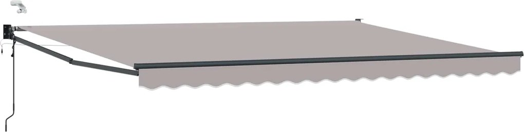 vidaXL Cort electric retractabil Gri deschis 4 × 3 m